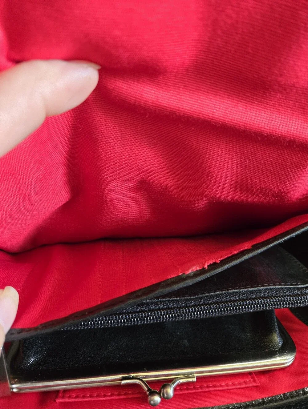 HOBO Classic Black Leather Shoulder Bag